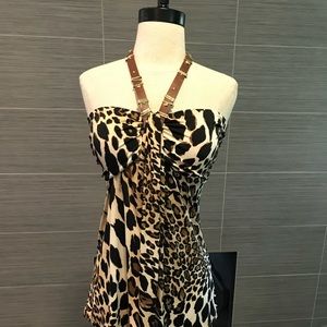 Sexy, animal print halter top.